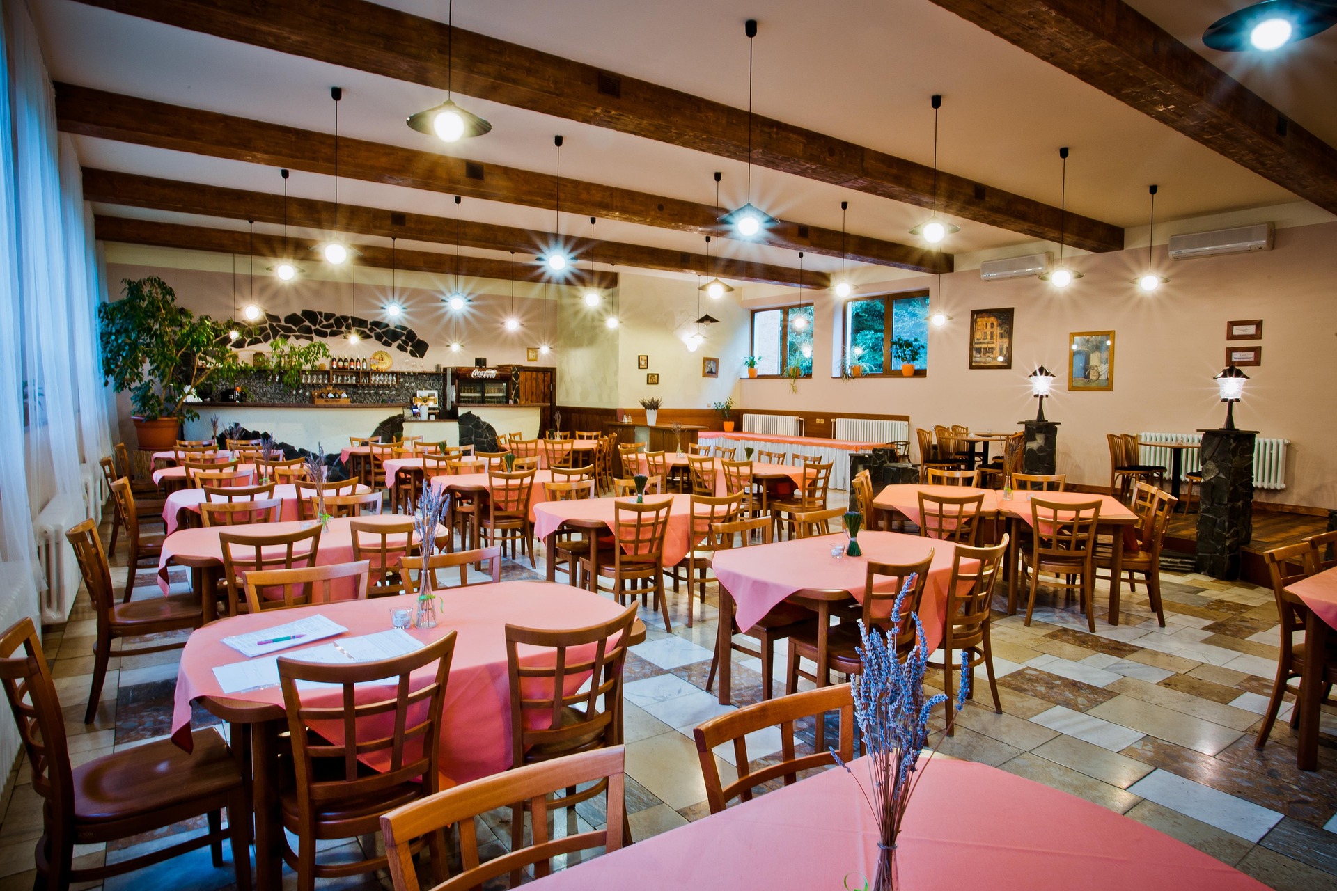 Interior of Bella Cucina restaurant